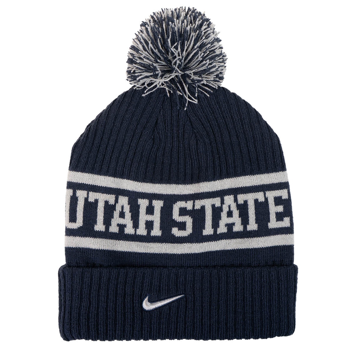 Nike Utah state aggie bull pom pom beanie